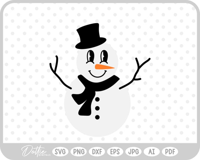 Snowman Winter Christmas SVG DottieDigitals 
