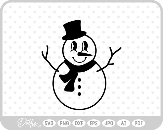 Snowman Winter Christmas SVG DottieDigitals 