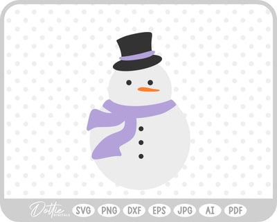 Snowman Winter Christmas SVG DottieDigitals 