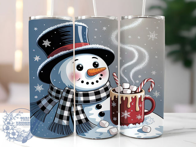 Snowman Winter Holiday Tumbler, Winter Snowman Art, Holiday Tumbler Design, 20Oz Wrap Design, Christmas Sublimation, Winter Snow Scene, Festive Holiday Theme Sublimation ToriDesigns 