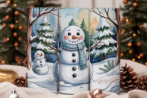 Snowman Winter Wonderland 20oz Tumbler Sublimation DesignSVG 