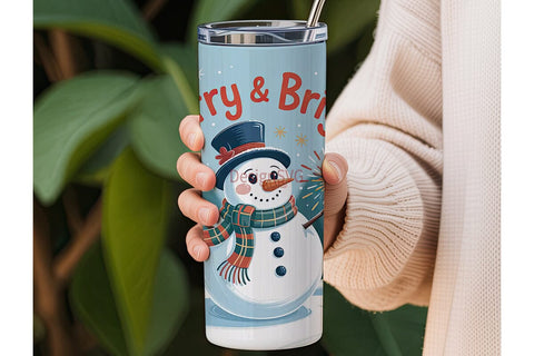 Snowman Winter Wonderland 20oz Tumbler Sublimation DesignSVG 