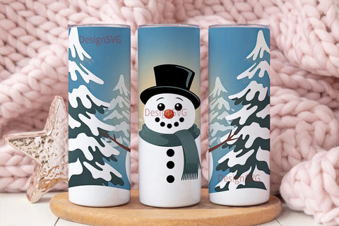 Snowman Winter Wonderland 20oz Tumbler Sublimation DesignSVG 