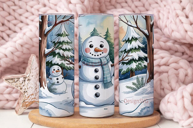 Snowman Winter Wonderland 20oz Tumbler Sublimation DesignSVG 