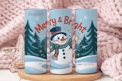 Snowman Winter Wonderland 20oz Tumbler Sublimation DesignSVG 