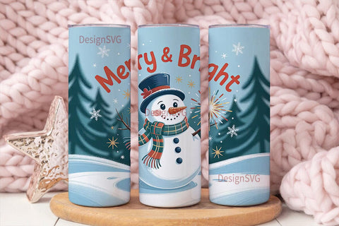 Snowman Winter Wonderland 20oz Tumbler Sublimation DesignSVG 