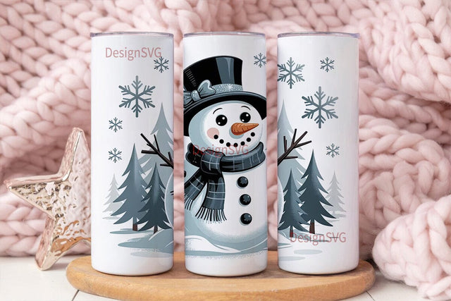 Snowman Winter Wonderland 20oz Tumbler Sublimation DesignSVG 