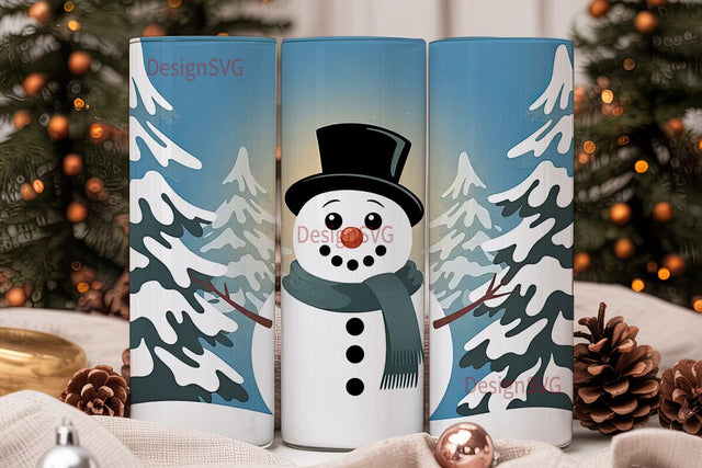 Snowman Winter Wonderland 20oz Tumbler Sublimation DesignSVG 