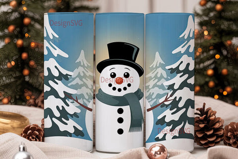 Snowman Winter Wonderland 20oz Tumbler Sublimation DesignSVG 