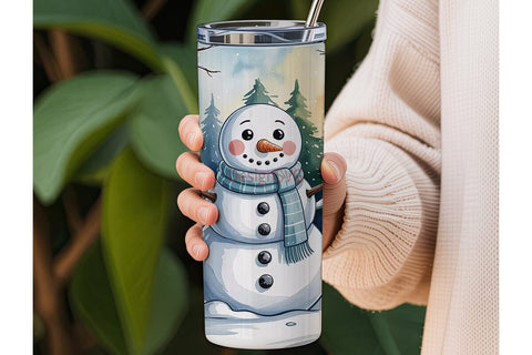 Snowman Winter Wonderland 20oz Tumbler Sublimation DesignSVG 
