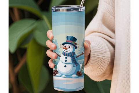 Snowman Winter Wonderland 20oz Tumbler Sublimation DesignSVG 