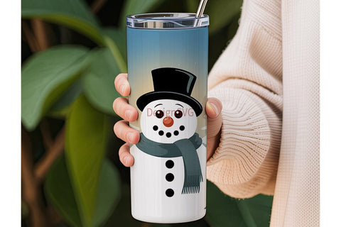 Snowman Winter Wonderland 20oz Tumbler Sublimation DesignSVG 