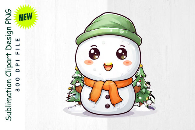 Snowman with Button Eyes by Christmas Tree Sublimation Clipart Sublimation Regulrcrative 