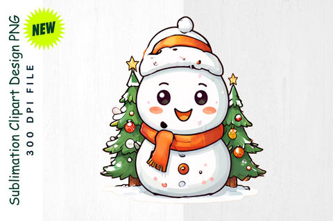 Snowman with Button Eyes by Christmas Tree Sublimation Clipart Sublimation Regulrcrative 