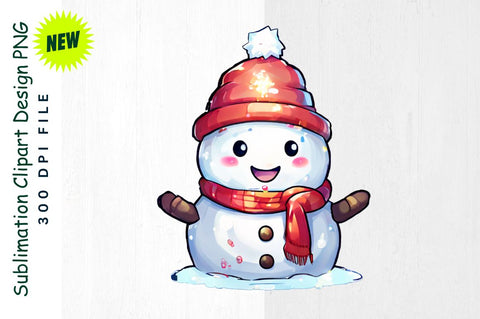 Snowman with Glowing Holiday Lights Sublimation Clipart Sublimation Regulrcrative 