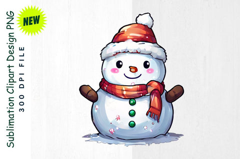 Snowman with Glowing Holiday Lights Sublimation Clipart Sublimation Regulrcrative 