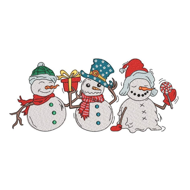 Snowmen embroidery design, Christmas embroidery file, 3 sizes, Instant download Embroidery/Applique DESIGNS Nino Nadaraia 