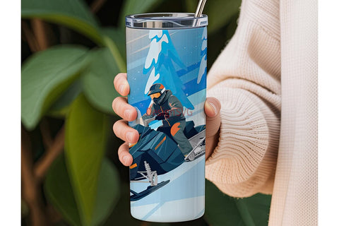 Snowmobile Adventure 20oz Tumbler Sublimation DesignSVG 