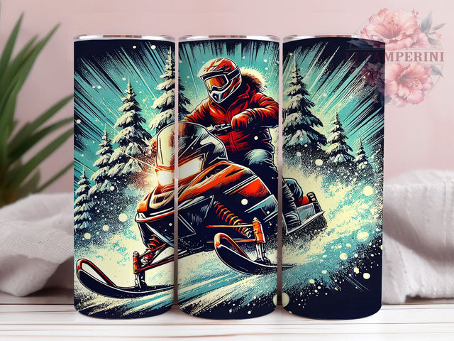 Snowmobile Winter Sports 20oz Tumbler, Snowmobiling gifts, Snowmobile accessories, Winter sports tumbler, 20oz tumbler sublimation, Snowmobile lover gifts Sublimation Li Zamperini 