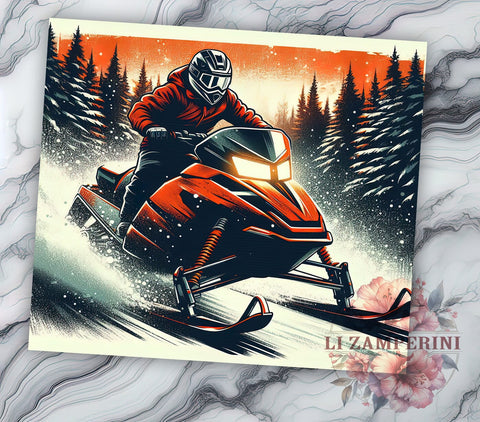 Snowmobile Winter Sports 20oz Tumbler, Snowmobiling gifts, Snowmobile accessories, Winter sports tumbler, 20oz tumbler sublimation, Snowmobile lover gifts Sublimation Li Zamperini 