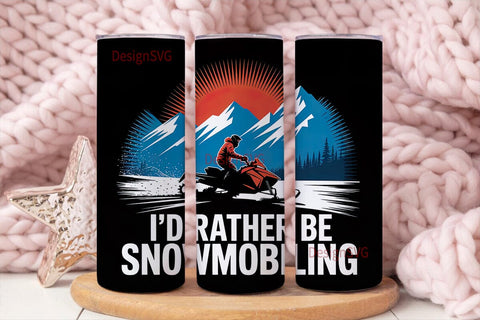 Snowmobiling Tumbler Wrap Design Sublimation DesignSVG 