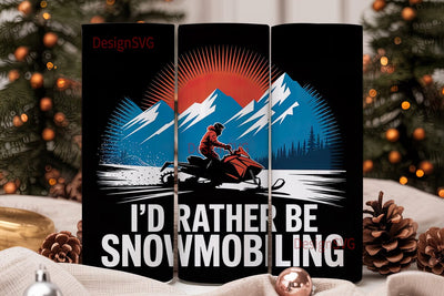 Snowmobiling Tumbler Wrap Design Sublimation DesignSVG 