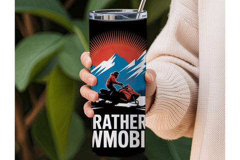 Snowmobiling Tumbler Wrap Design Sublimation DesignSVG 