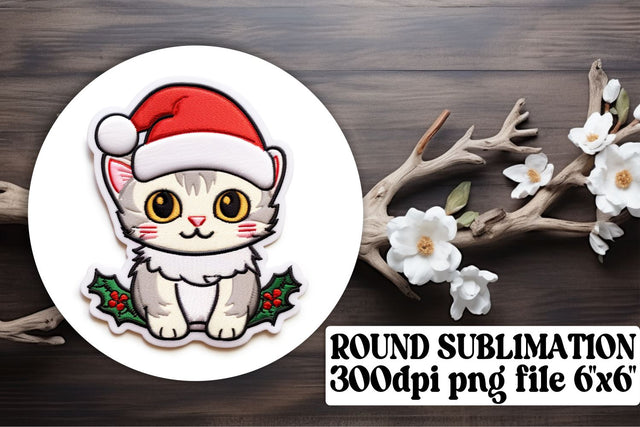 Snowy Christmas Embroidered 3D Round Ornament Set Sublimation afrosvg 