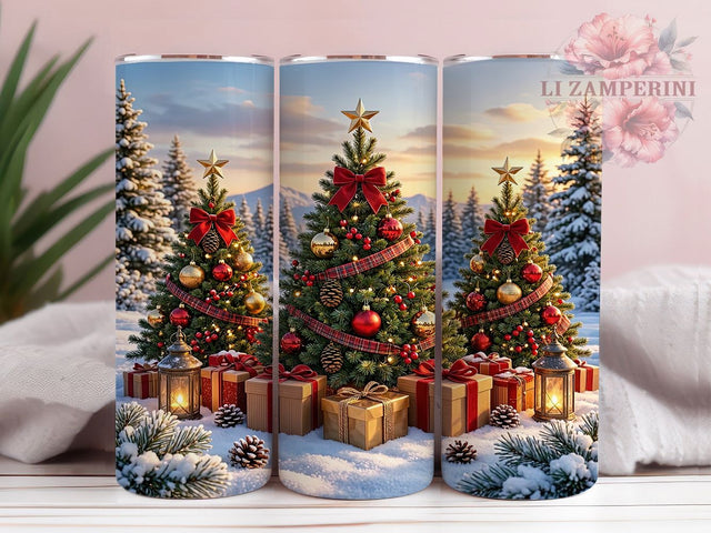 Snowy Christmas Trees 20oz Tumbler, Snowy Xmas Trees, Christmas Trees, Snowy Christmas, Snowy Tree Tumbler, Christmas Tumbler, Snowy Christmas PNG, 20oz Tumbler Wrap Sublimation Li Zamperini 