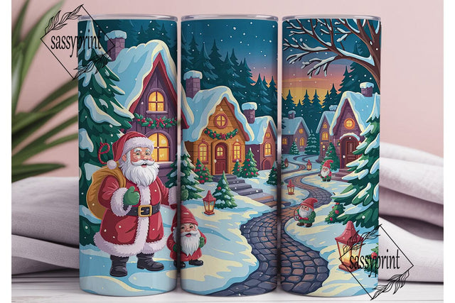Snowy Christmas Village 20oz Tumbler Sublimation sassyprint 