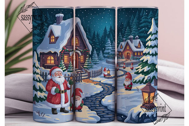 Snowy Christmas Village 20oz Tumbler Sublimation sassyprint 