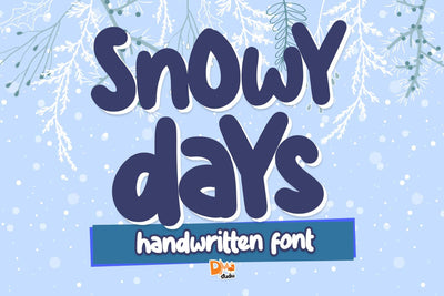 Snowy Days Font Font Dm Letter Studio 
