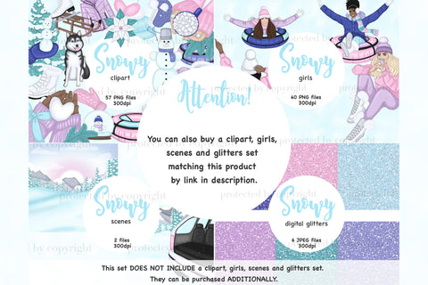 Snowy Digital Paper | Snowflakes Seamless Pattern Digital Pattern GlamArtZhanna 