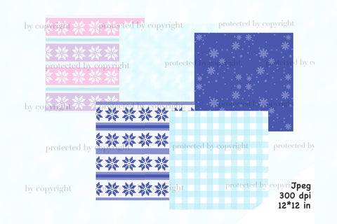 Snowy Digital Paper | Snowflakes Seamless Pattern Digital Pattern GlamArtZhanna 