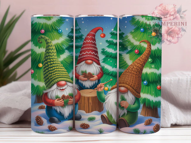 Snowy Forest Christmas Gnome Tumbler, Christmas Gnomes, Winter Tumbler, 20Oz Wrap Design, Forest Sublimation, Snowy Gnome Art, Woodland Winter Design Sublimation Li Zamperini 