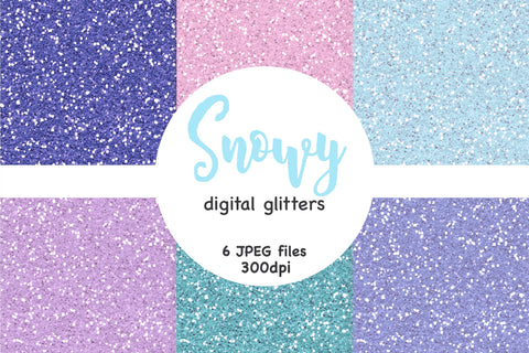 Snowy Glitter Texture | Scrapbooking Glitter Paper Digital Pattern GlamArtZhanna 