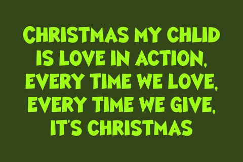 Snowy Grinch - Quirky Display Font SVG Masyafi Studio 