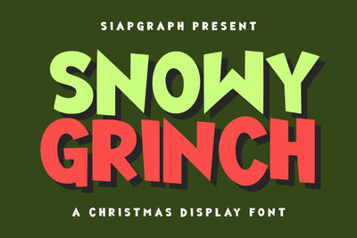 Snowy Grinch - Quirky Display Font SVG Masyafi Studio 