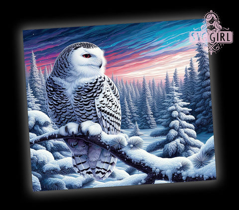 Snowy Owl Tumbler Wrap, 20oz Sublimation Design, Digital Download PNG, Winter Owl Decor, Cute Owl Tumbler, Owl Print for Tumblers, Holiday Tumbler Wrap Sublimation SvggirlplusArt 