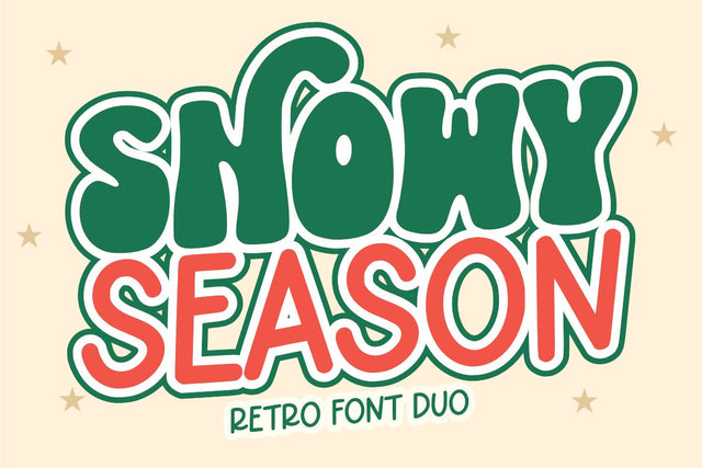 Snowy Season - Retro Duo Font Font Masyafi Studio 
