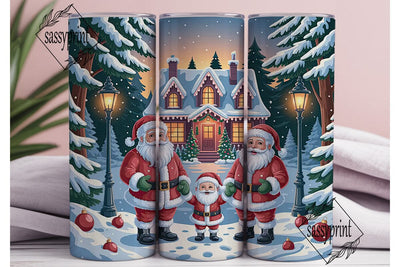 Snowy Village Santa Gnomes 20oz Tumbler Sublimation sassyprint 