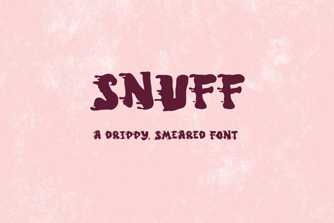Snuff Display Font Font Beck McCormick 