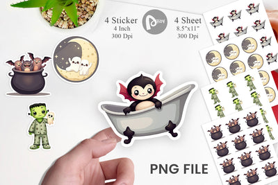 Snuggle Spooky Squad Sticker Sublimation artnoy 