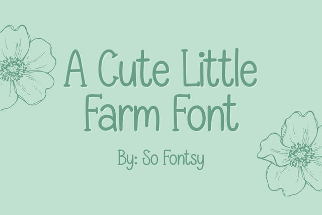 So Fontsy Farmer Font | A Cute Little Farmhouse Typeface SVG So Fontsy VIP Design Shop 
