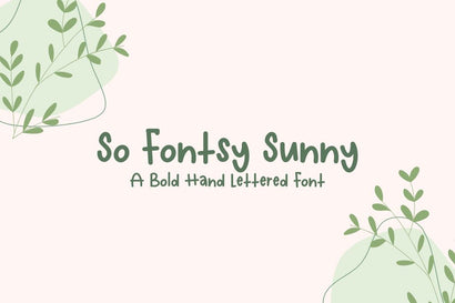 So Fontsy Sunny Bold Hand Lettered Font Font So Fontsy Design Shop 