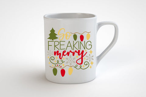 So Freaking Merry| Funny Christmas SVG Cutting Files. SVG CosmosFineArt 