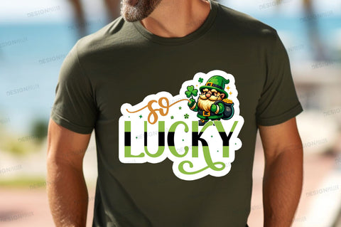 So lucky Sticker Design Sublimation Regulrcrative 