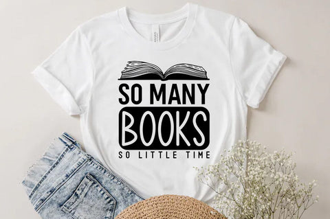 So many books so little time, Reading SVG SVG FiveStarCrafting 