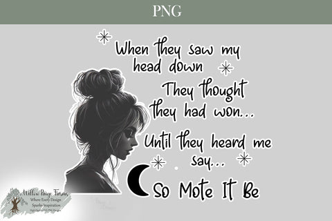 So Mote It Be wiccan goth saying design witch png Sublimation Willow Paige Farms 