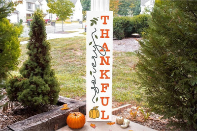 So Very Thankful SVG - Rustic Thanksgiving Porch Sign Cut File SVG Silhouette School Blog Design Shop 